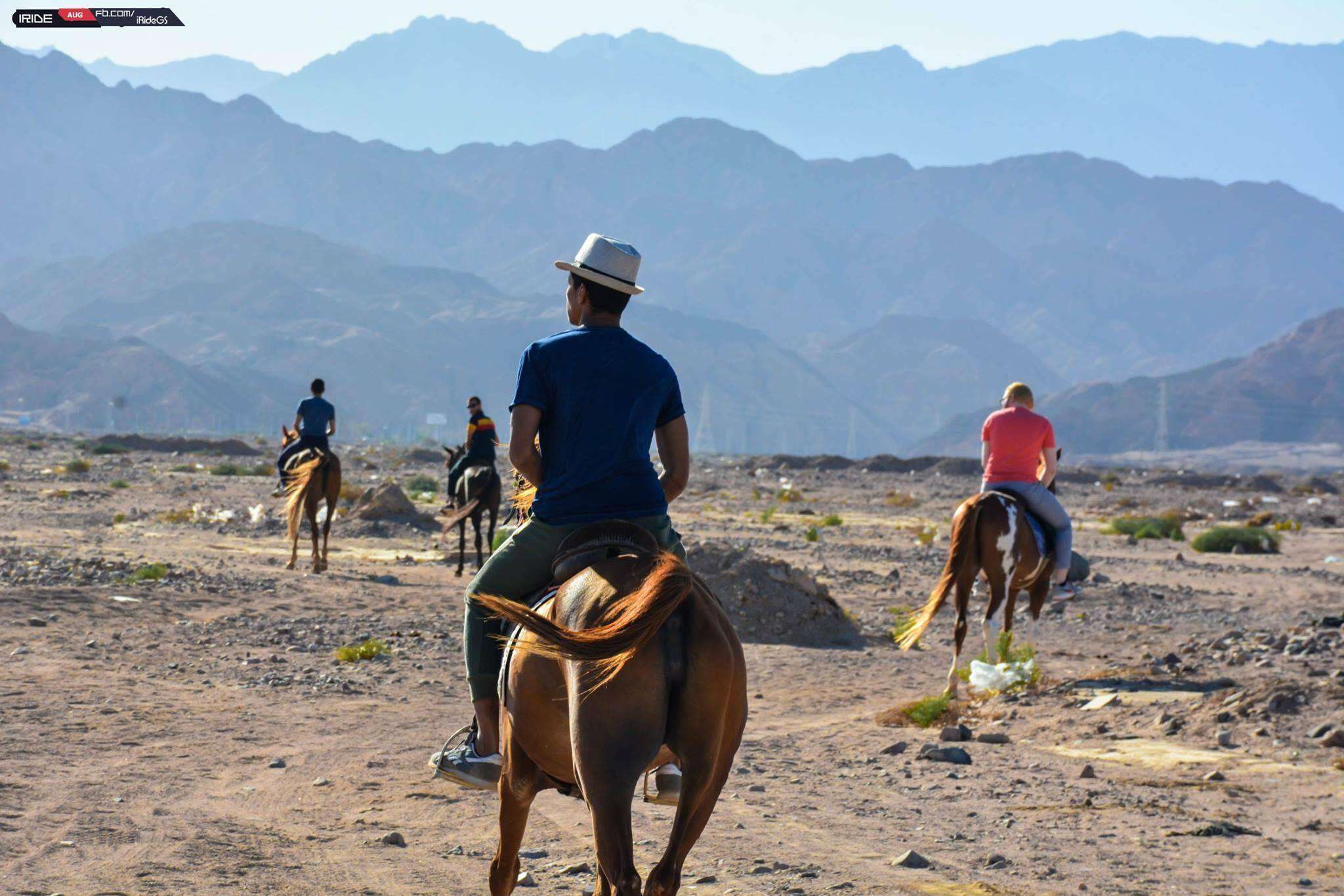 Horse riders in the mountains of Dahab, South Sinai