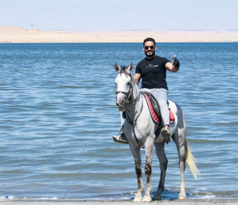 Riding by Qarun Lake