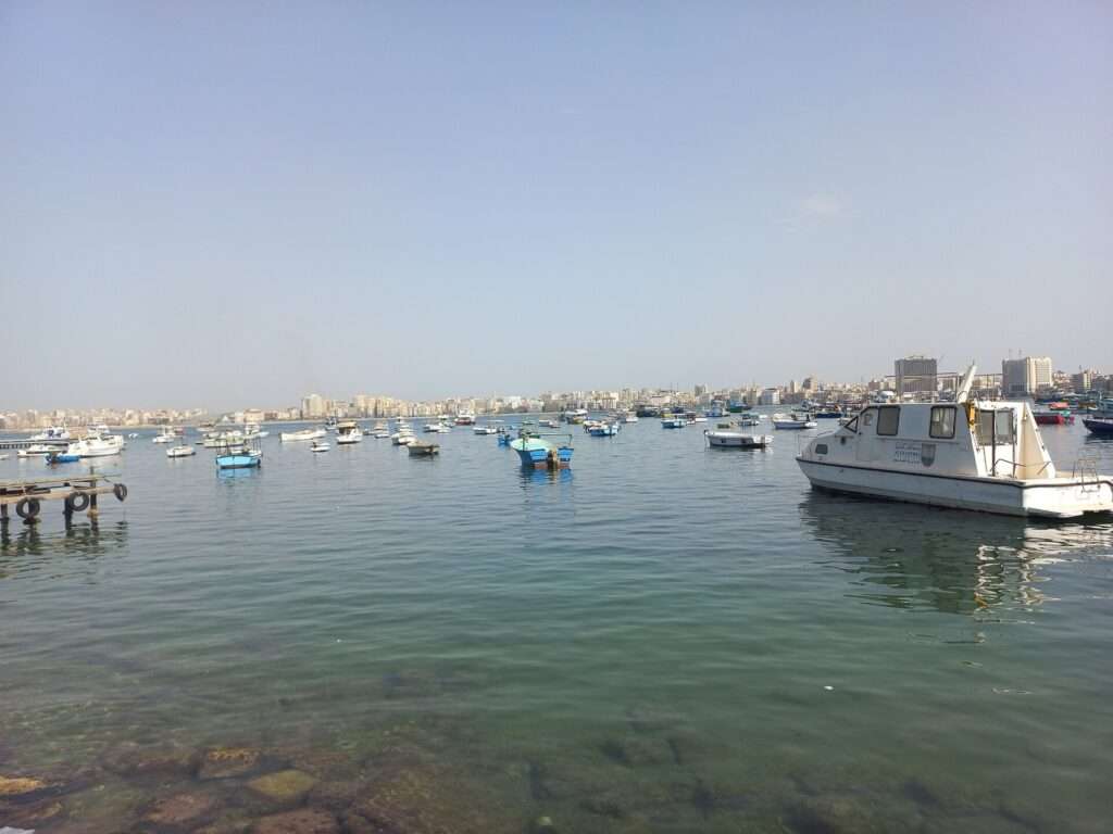 Eastern Harbour of Alexandria, where sunken monuments lie