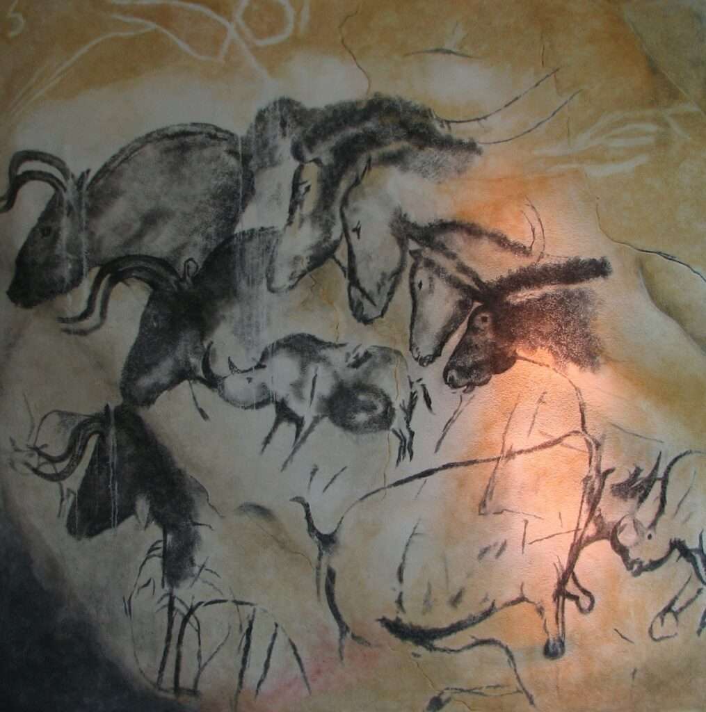 Horse paintings from the Chauvet Cave (replica)