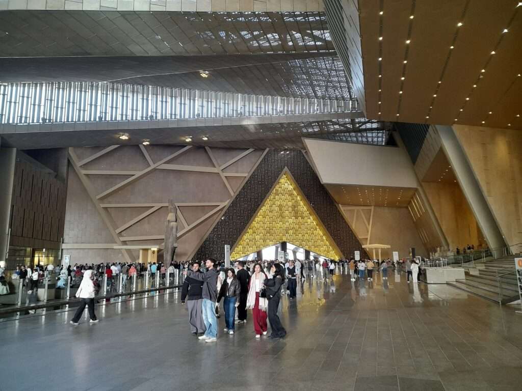 Main hall of the Grand Egyptian Museum in Giza