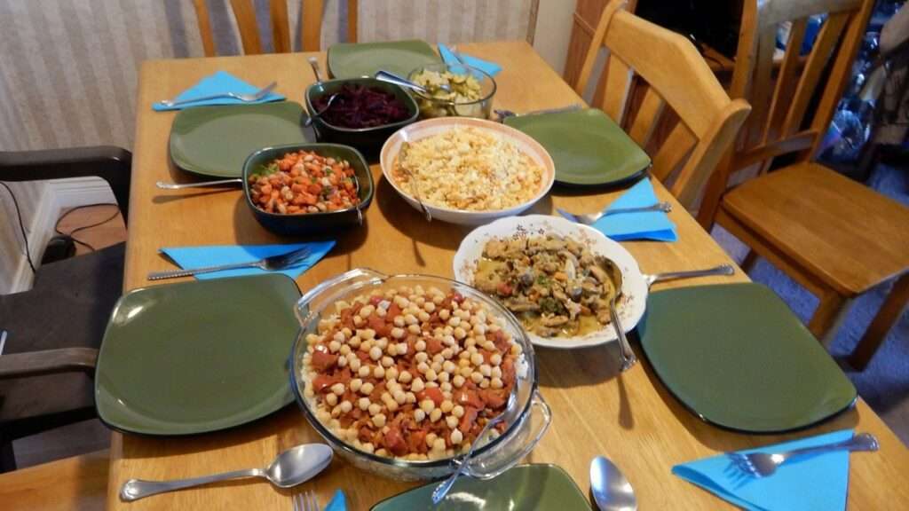 Koshari, Egypt's favorite street food, served at home