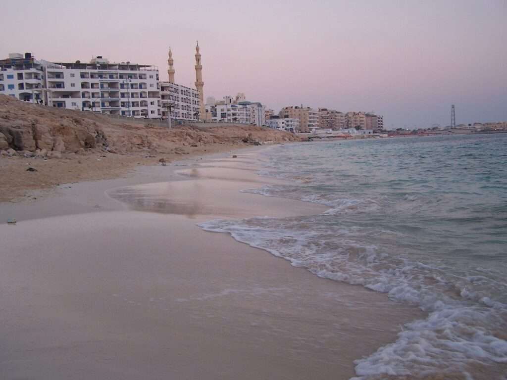 Beach at Marsa Matruh on Egypt's Mediterranean coast