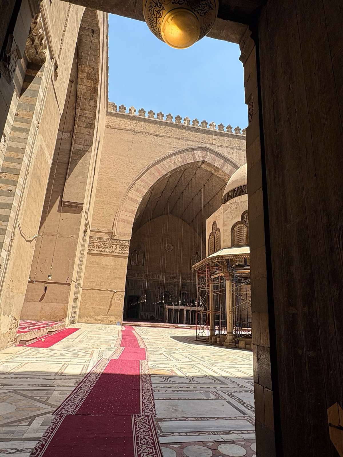 Courtyard of the Mosque-Madrasa of Sultan Hassan in Cairo